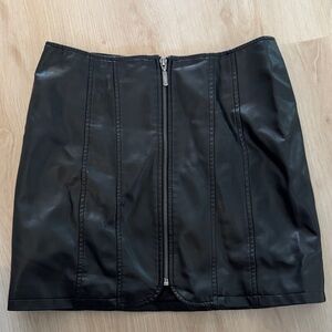 Free People leather mini skirt